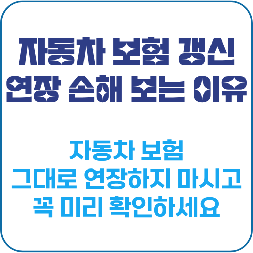 자동차 보험 갱신 연장