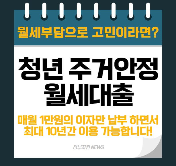 2024 청년 주거안정월세대출 지원자격 및 신청방법 (주택도시기금)