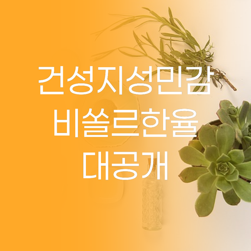 건성 지성 민감성 피부를 위한 비쏠르..