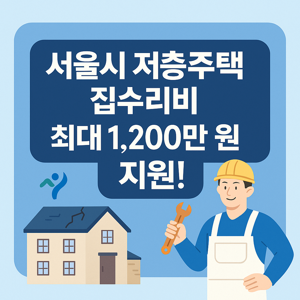 서울시 노후 저층주택 집수리 비용, 최대 1,200만 원 지원받는 방법