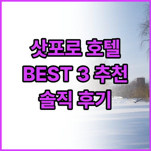 삿포로 여행객 필독! 인기 호텔 Be..