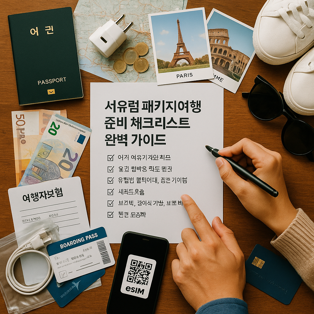 서유럽 패키지여행 준비 체크리스트 완벽 가이드