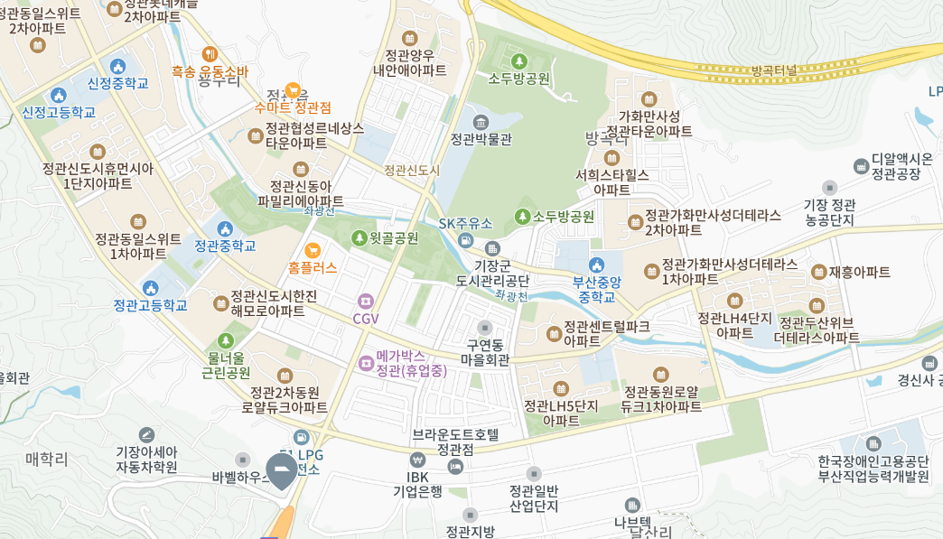정관서비스프라자 지도사진