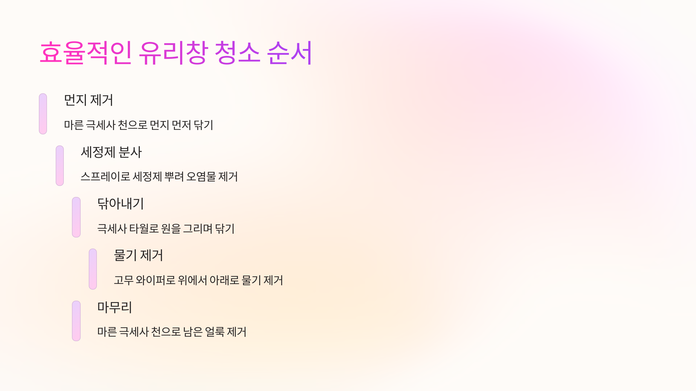 🔄 효율적인 유리창 청소 순서