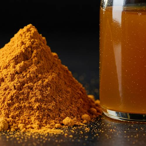 생강분말과 생강청 같이 나온 사진