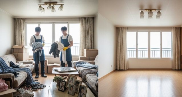 천안 고독사청소 및 정리중