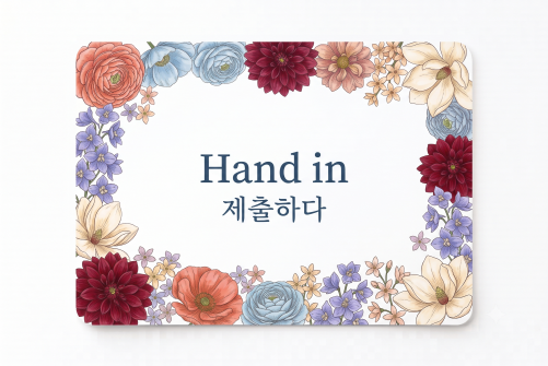 Hand in 제출하다