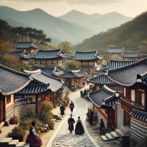 한옥 마을 예시 이미지