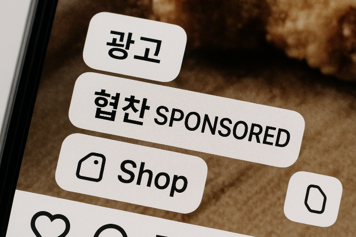 플랫폼별 광고 표기 정책 차이를 보여주는 화면 이미지