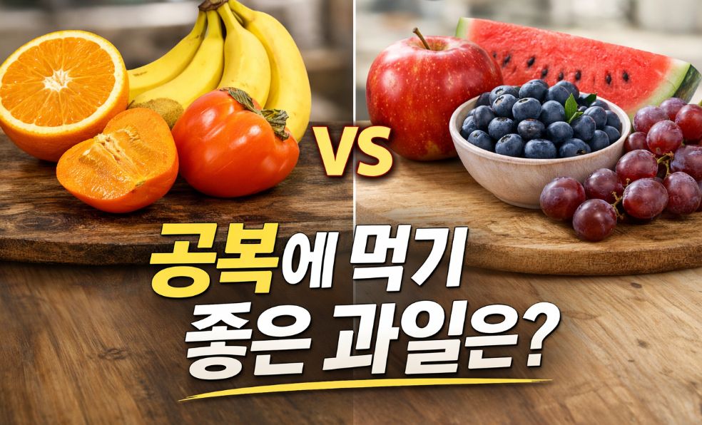 공복에 피해야할 과일 vs 먹어도 괜찮은 과일