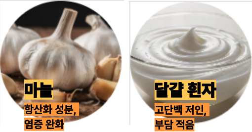 신장에 좋은 마들과 달걀흰자