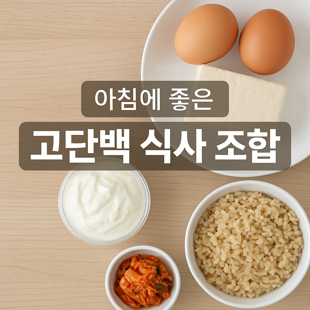 아침에 좋은 고단백 식사 조합