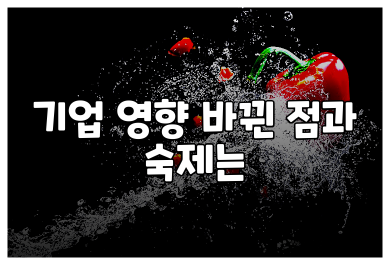 기업 영향 바뀐 점과 숙제는