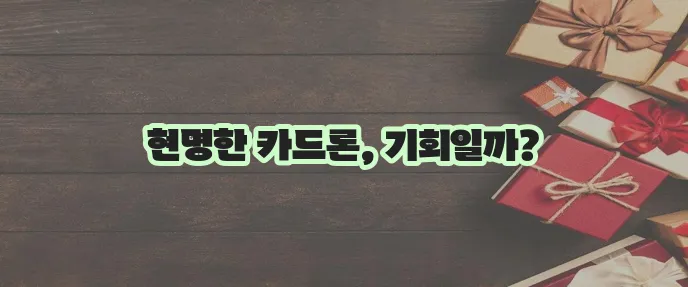 신용카드 단기 대출 유용하게 이용하는 방법 알아두세요!