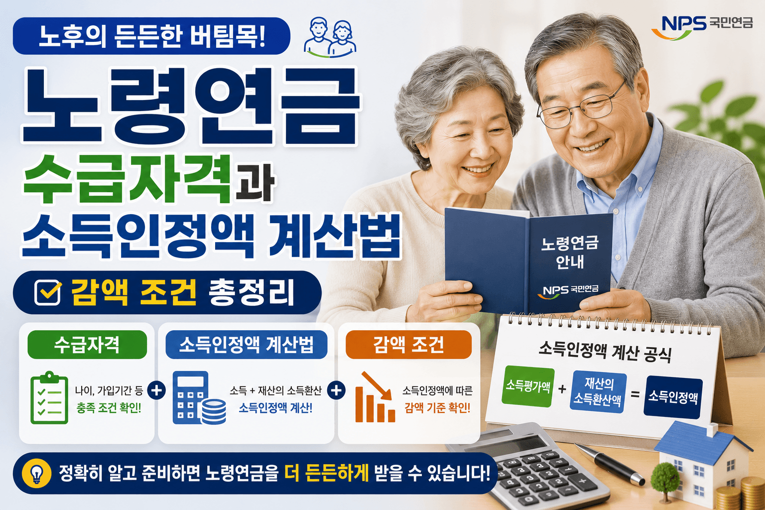 노령연금 수급자격과 소득인정액 계산법 감액 조건 총정리