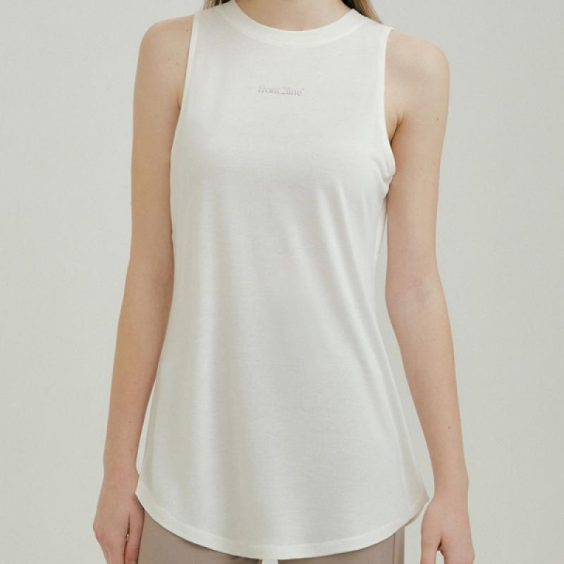 프런투라인 백슬릿 슬리브리스 커버업 WHT SLT006