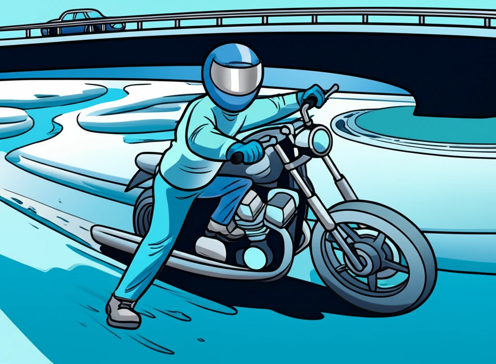 영하의 블랙 아이스 배달 라이더 생존..