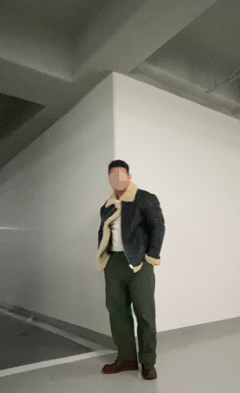 데일리룩(오뭘입)스페로네 브라운 무스탕, 유니클로 와플헨리넥, 무신사스탠다드 퍼티그 팬츠, 레드윙 아이언레인저, 빈티지패션, 데일리룩, 남자데일리코디, 남자데일리패션, OOTD