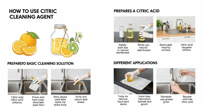 구연산 활용법: 주방청소
