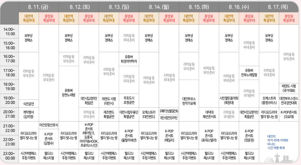 행사표