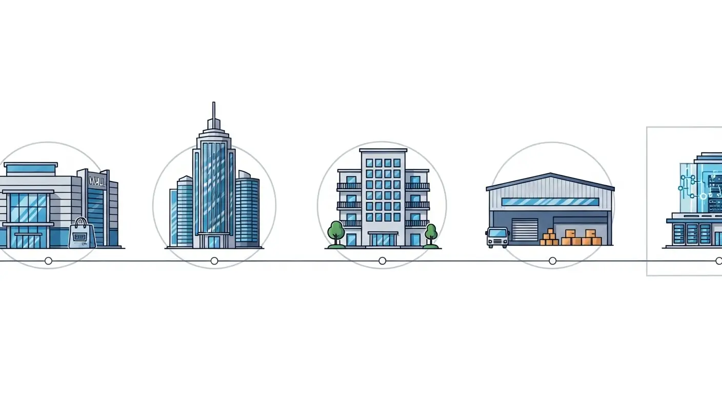 리츠가 투자하는 다양한 종류의 부동산 섹터들