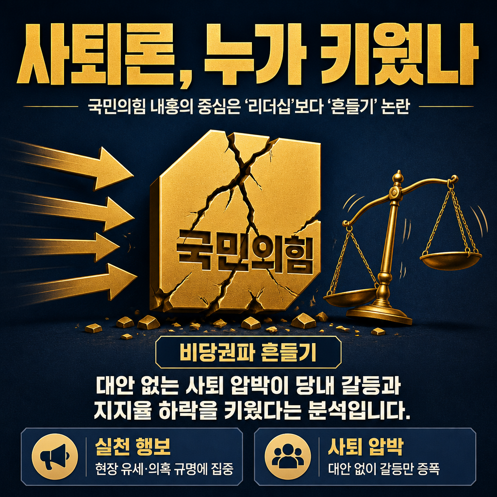 사퇴론, 누가 키웠나