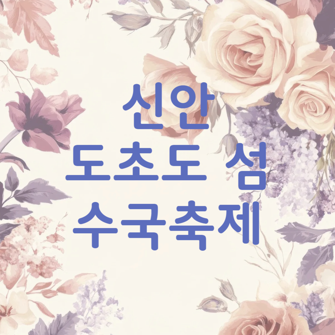 신안 도초도 섬 수국축제 배 예매