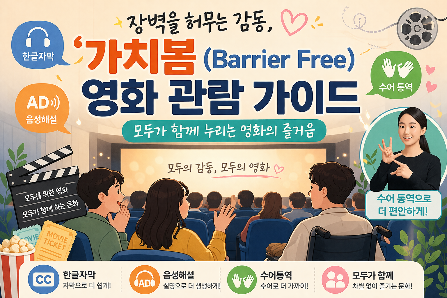 [문화공유] 장벽을 허무는 감동, &lsquo;가치봄(Barrier Free)&rsquo; 영화 관람 가이드