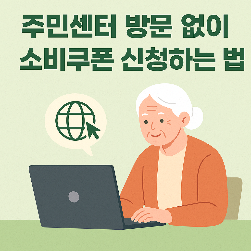주민센터 방문 없이 민생회복 소비쿠폰 신청하는 법