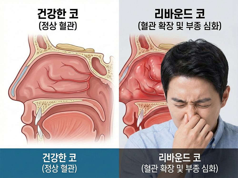 비염 스프레이 부작용, 리바운드 현상, 약물성 비염, 코막힘 악화, 혈관 확장