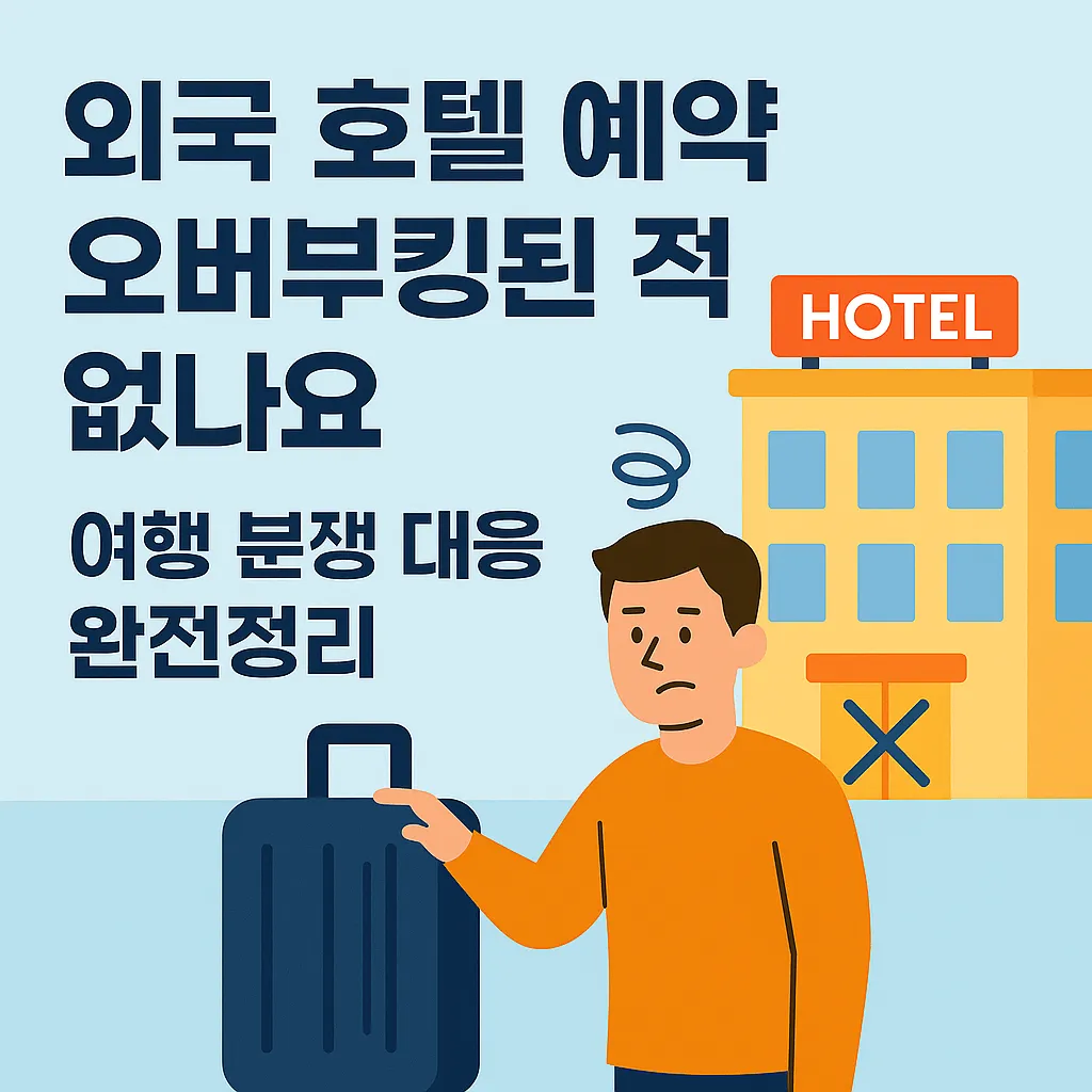 외국 호텔 예약 오버부킹된 적 없나요 여행 분쟁 대응 완전정리