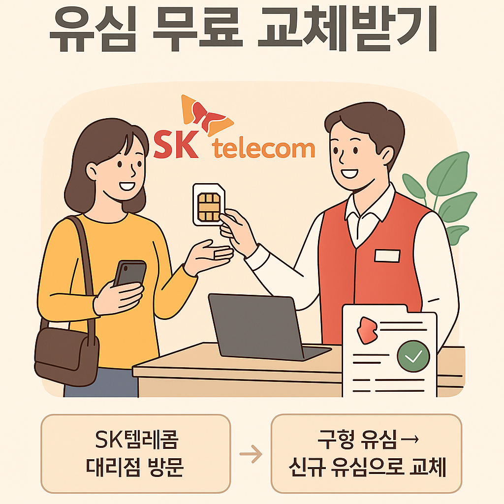 SK텔레콤 유심 무상교체 안내 인포그래픽
