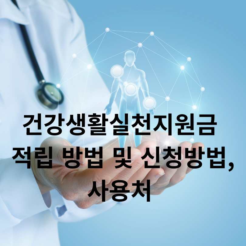 2025 건강생활실천지원금 적립 방법 및 신청방법, 사용처