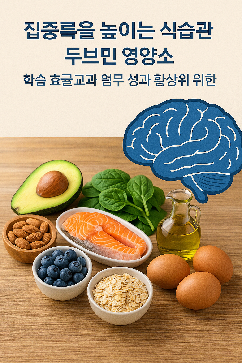 집중력을 높이는 식습관과 두뇌 영양소, 학습 효율과 업무 성과 향상을 위한 식이 전략