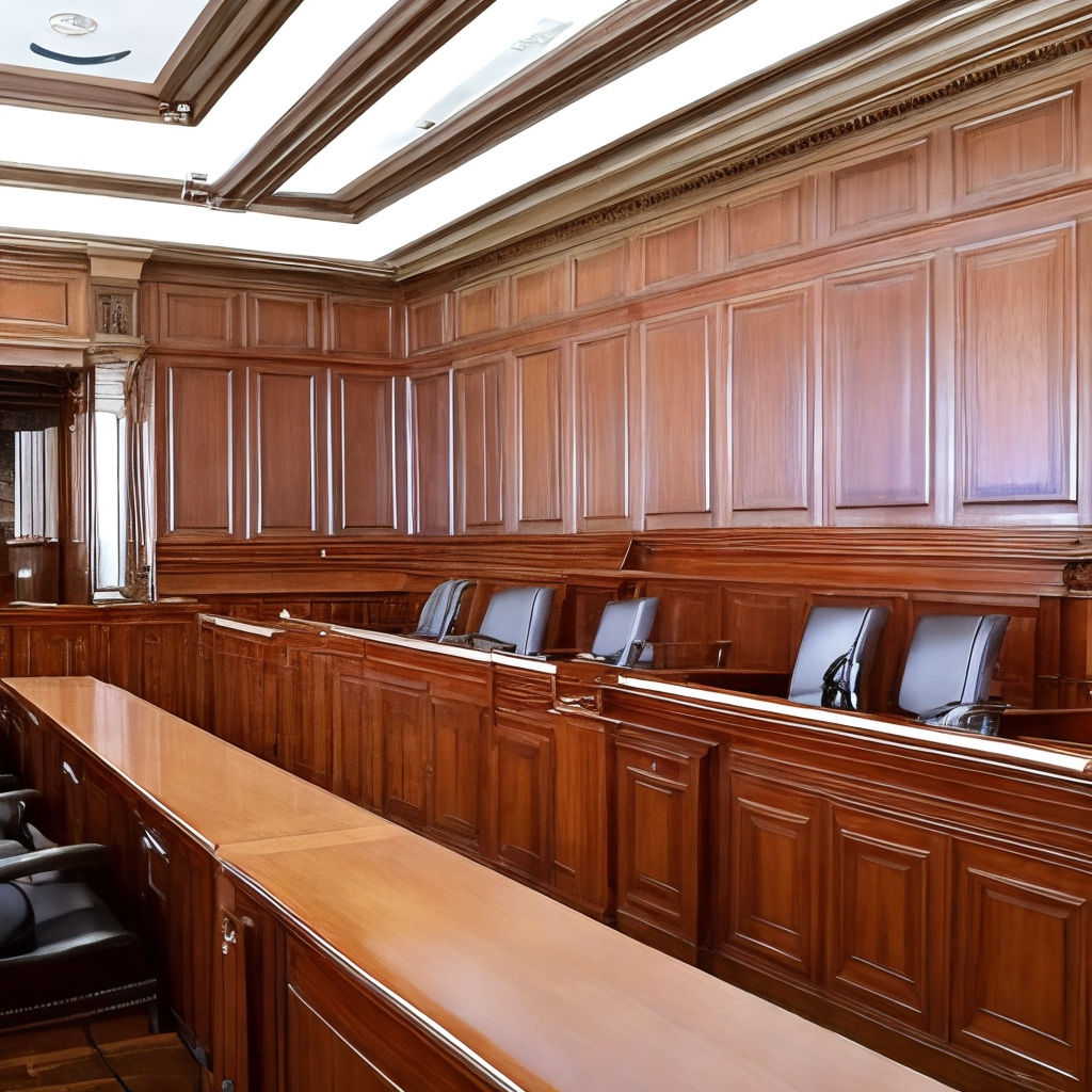 서양의 법정 - 배심원석, 법원, 법정