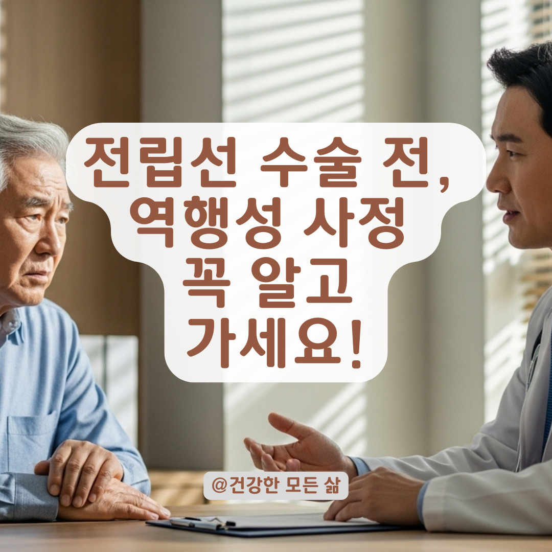 전립선 비대증 수술 전 꼭 알아야 할 역행성 사정 부작용 정보 정리.