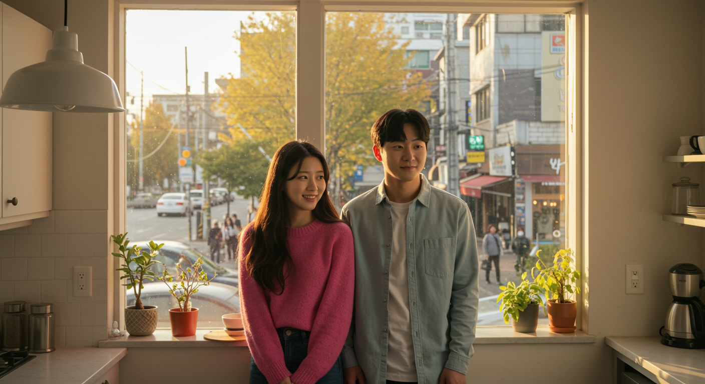 창가에 앉아서 미래를 꿈꾸는 사람들