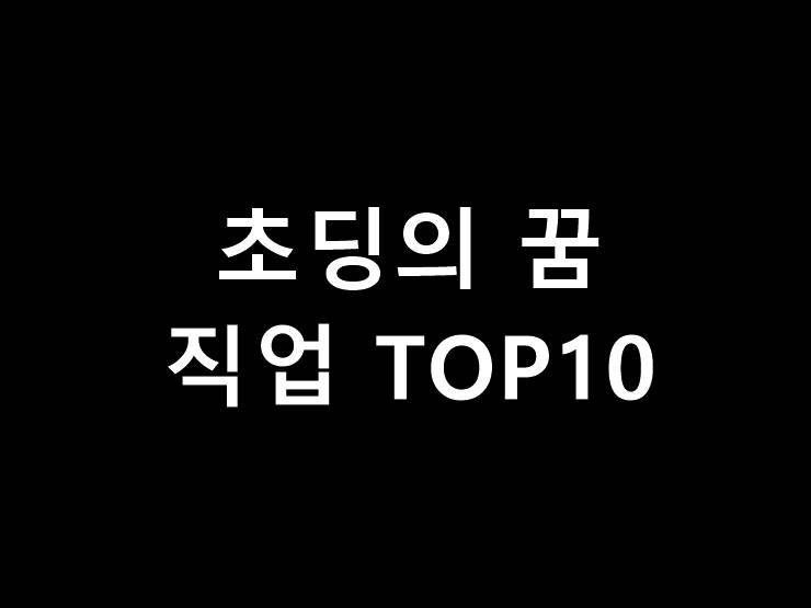 초등학생 미래 꿈