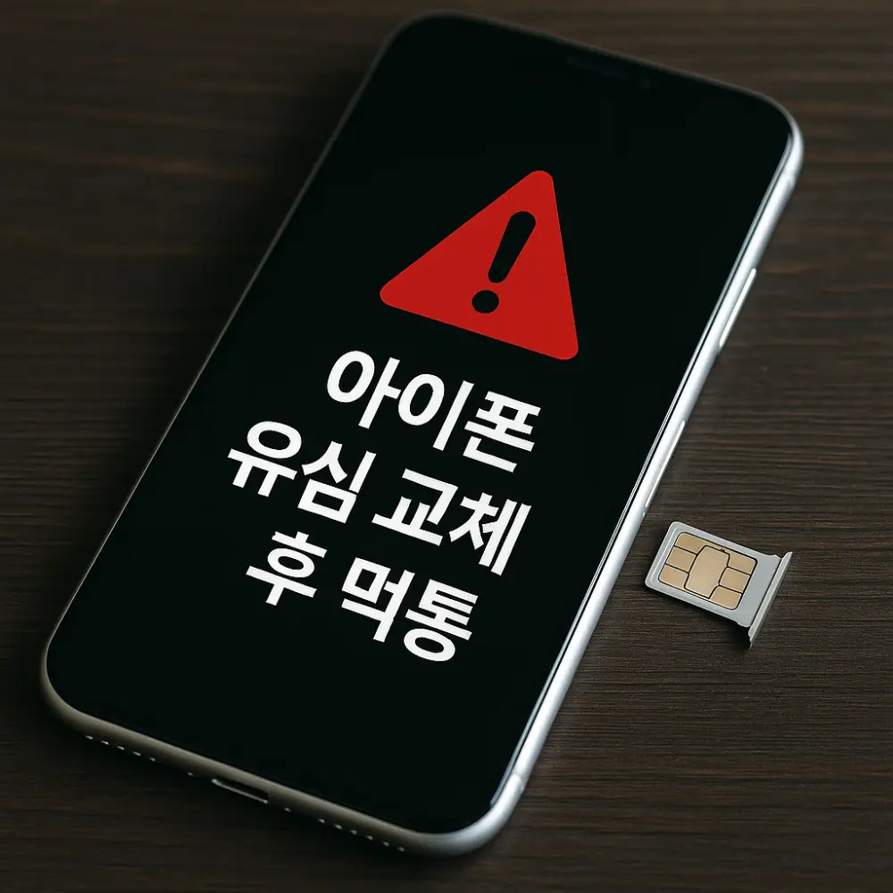 아이폰 유심교체 후 먹통