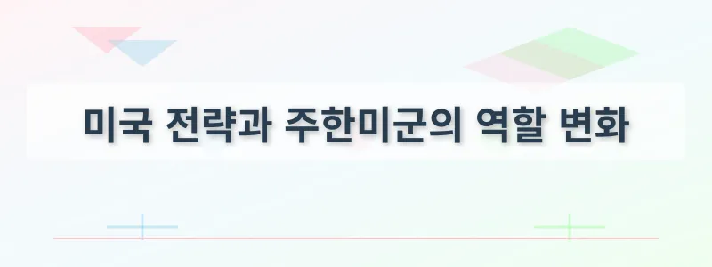 미국 전략과 주한미군의 역할 변화