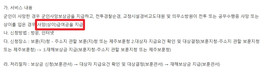 재해보상금 신청자격