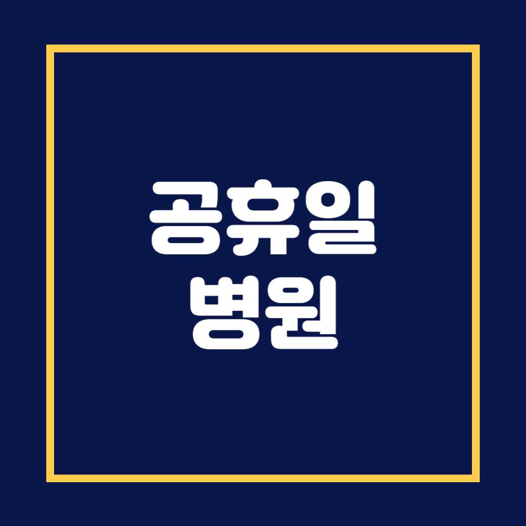 공휴일 병원