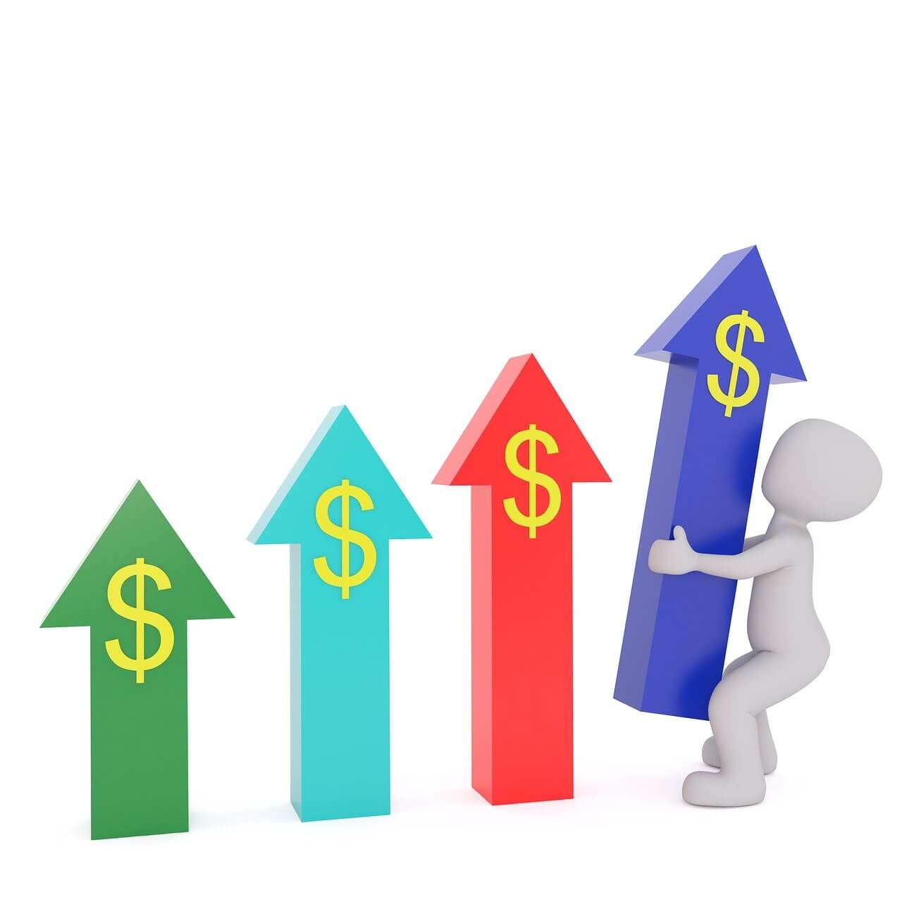 달러 상승 화살표