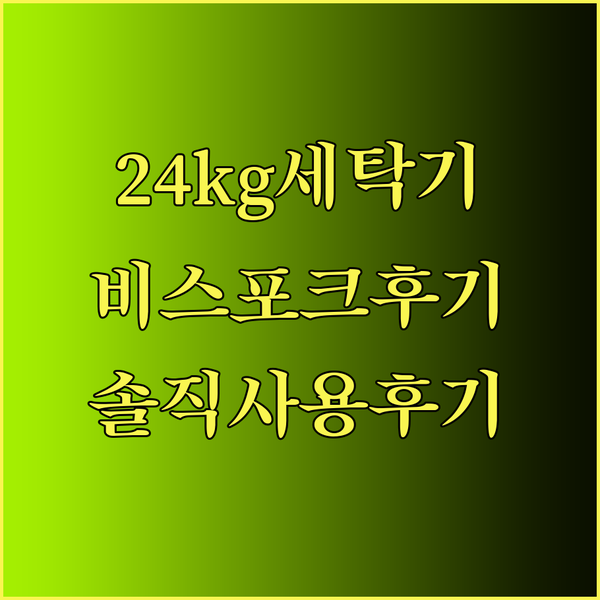24kg 대용량 삼성 비스포크 그랑데