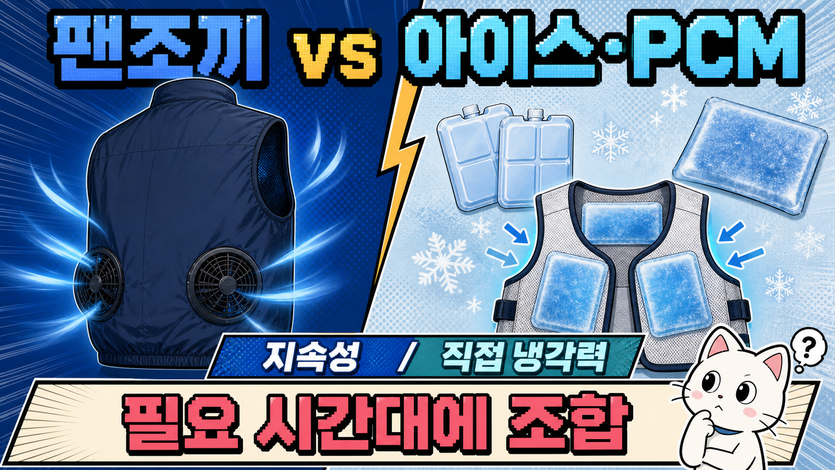 선풍기조끼와 아이스조끼 장단점 비교