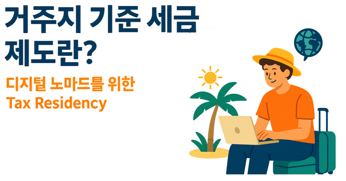 "어디서 살아야 세금을 내는 걸까?"
국경 없는 삶을 사는 디지털 노마드에게 **거주지 기준 세금 제도(Tax Residency)**는 반드시 이해해야 할 핵심 개념입니다. 이 글에서는 거주지 기준 과세란 무엇인지, 어떻게 판단되는지, 그리고 노마드에게 어떤 영향을 주는지 상세히 설명합니다.