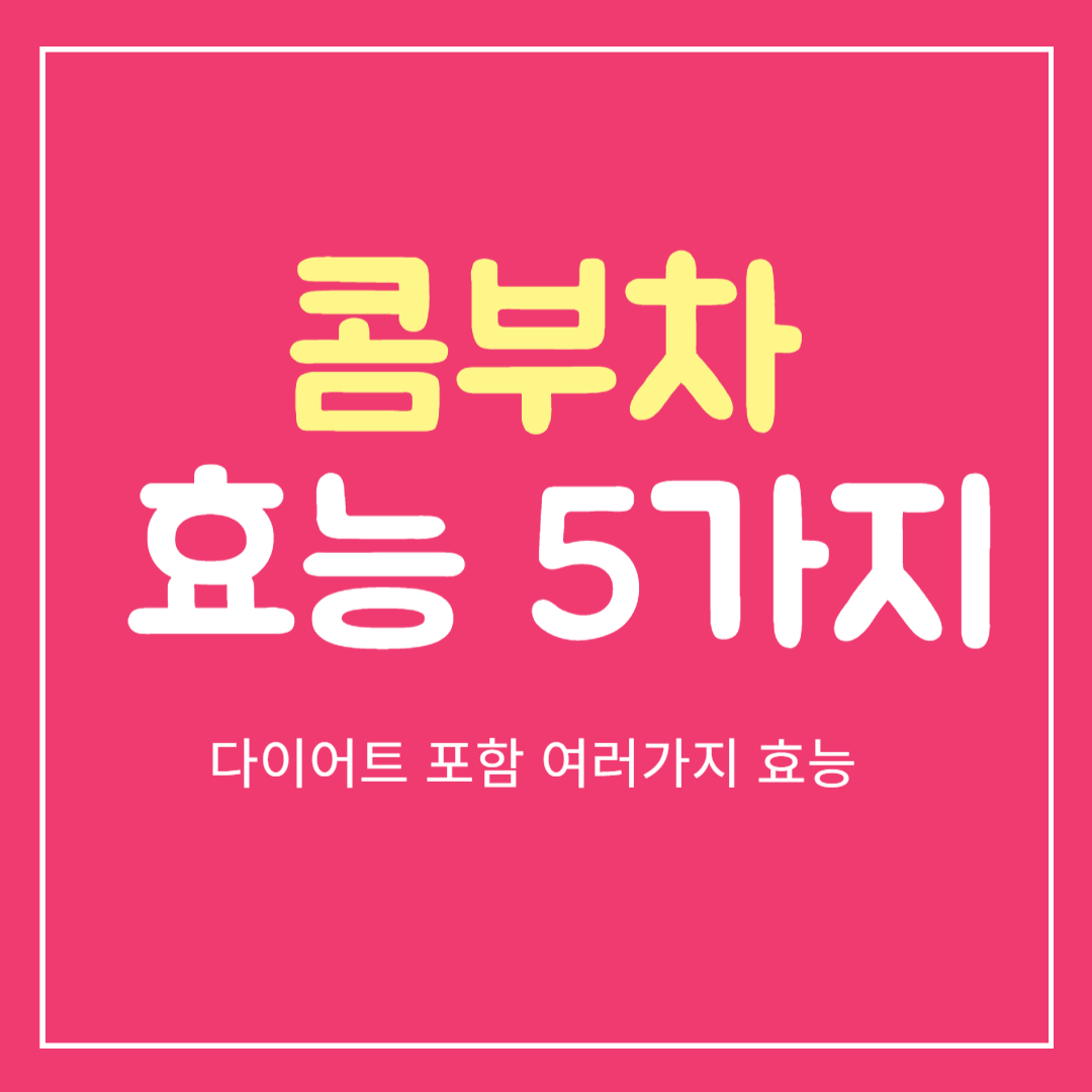 콤부차 효능 5가지 ( 콤부차 다이어트 효능 )