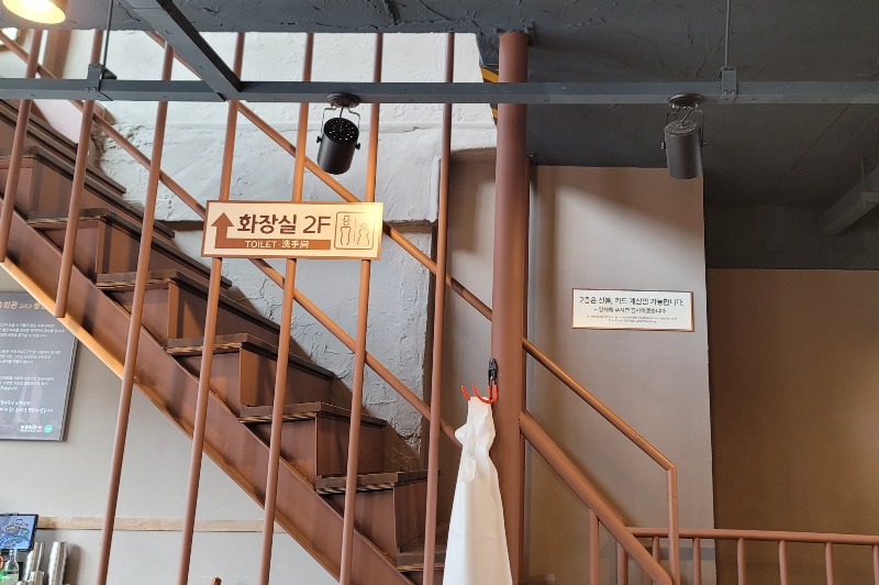 보승회관 2층 올라가는 계단