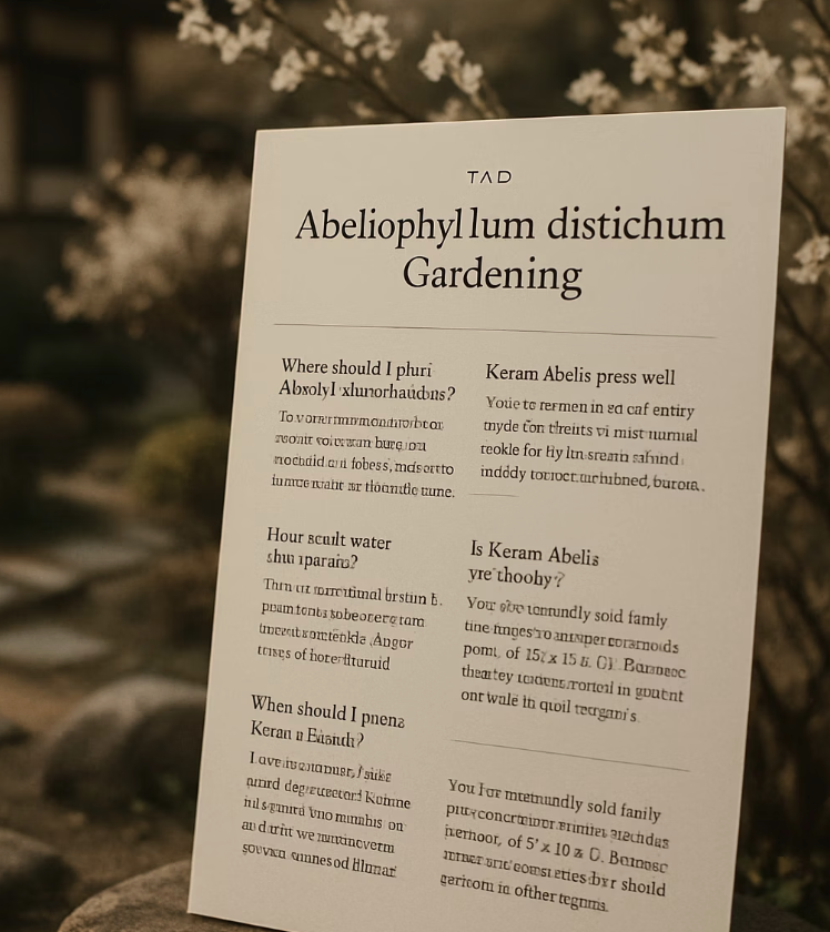 귀한 미선나무, 정원에서 키우기 A to Z