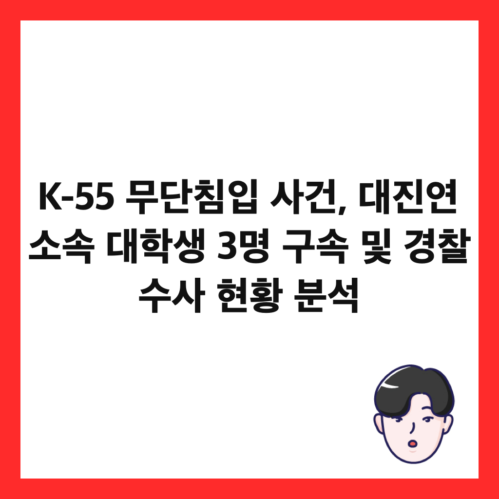 K-55 ๋ฌด๋จ์นจ์
์ฌ๊ฑด, ๋์ง์ฐ ์์ ๋ํ์ 3๋ช
๊ตฌ์ ๋ฐ ๊ฒฝ์ฐฐ ์์ฌ ํํฉ ๋ถ์ ์ธ๋ค์ผ